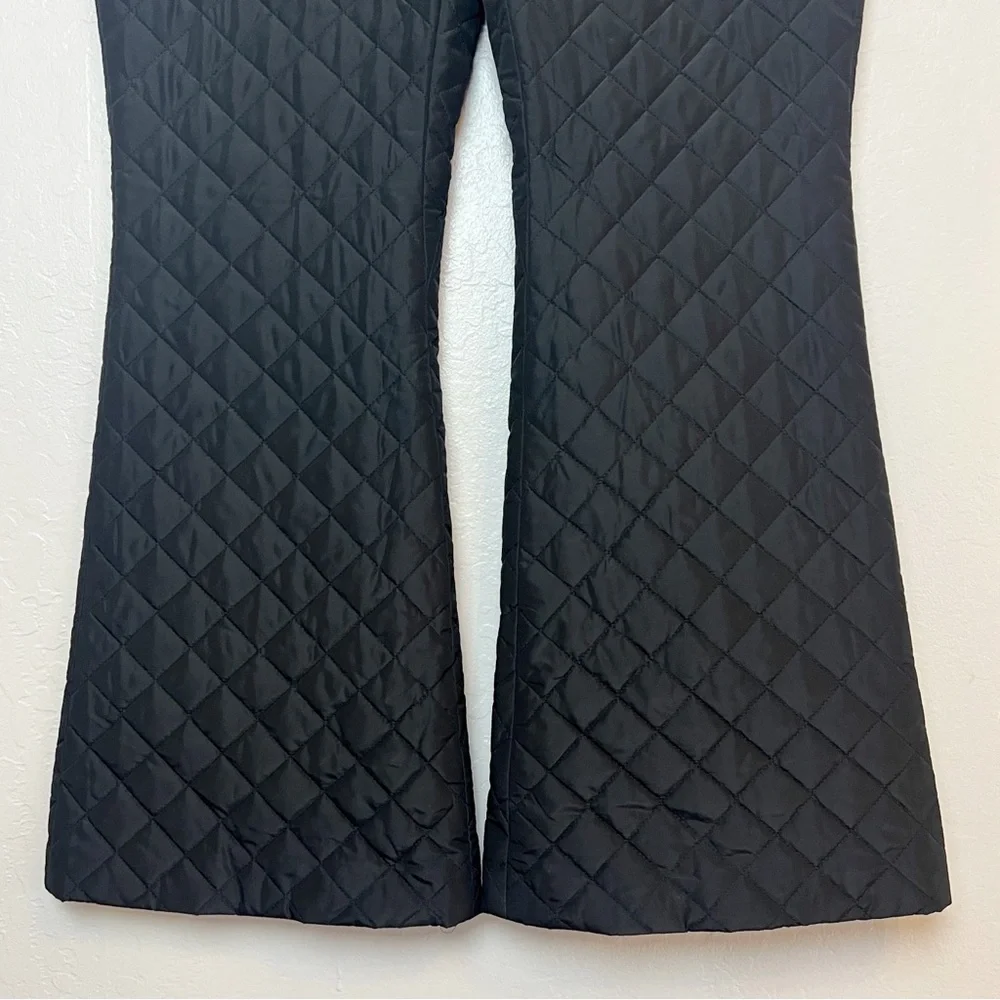 •& OTHER STORIES• Black Flared Quilted Trousers Pant Size 12‎ - Picture 5 of 11